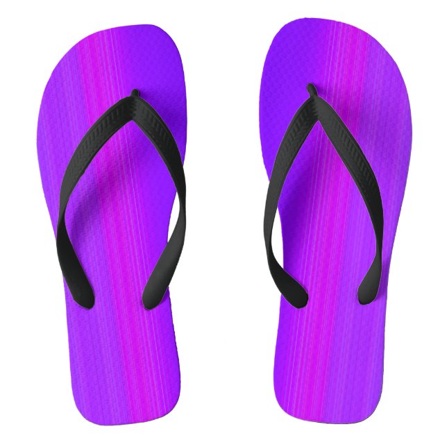 Purple striped flip flops (Footbed)