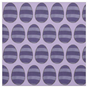 Purple Striped Painted Easter Egg Hunt Eggs Fabric