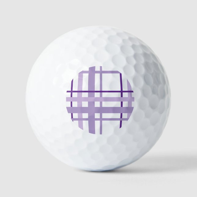Purple Striped Pattern  Golf Balls (Front)