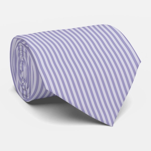 Purple Striped Pattern Tie (Rolled)