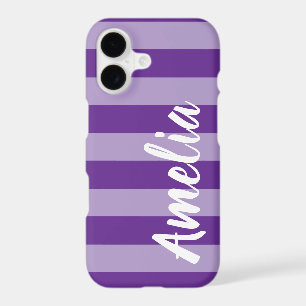 Purple Striped Personalised Script Design