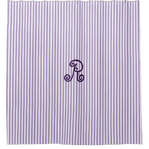 Purple Striped Shower Curtain