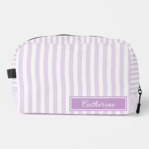Purple Stripes Abstract Retro Pretty Dopp Kit