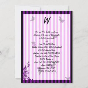 Purple Stripes and Butterflies Goth Bridal