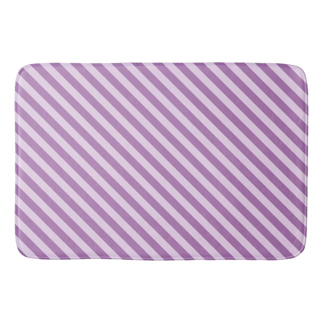 Purple Stripes Bath Mat (Front)
