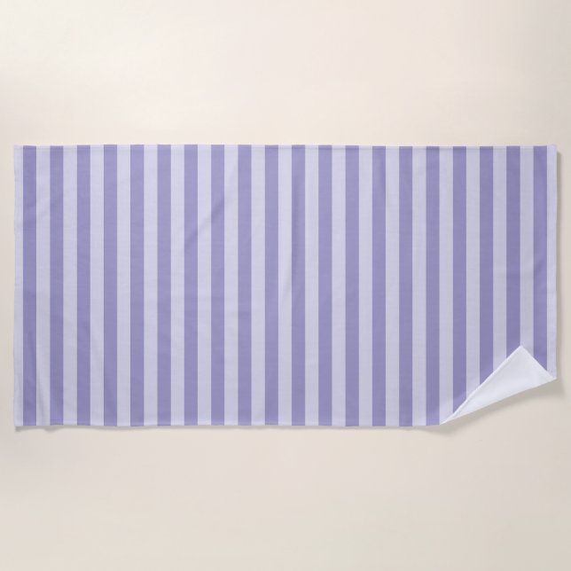 Purple Stripes Beach Towel (Front)