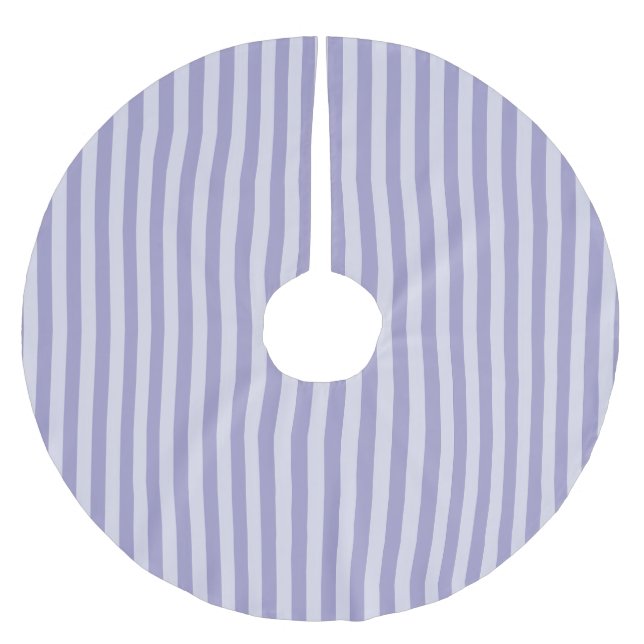 Purple Stripes Brushed Polyester Tree Skirt (Front)