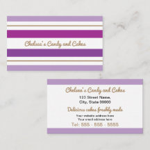 Purple Stripes Business Card