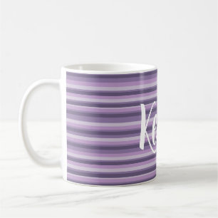 Purple stripes coffee mug