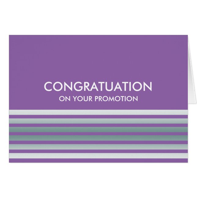 Purple Stripes Congratulation (Front Horizontal)
