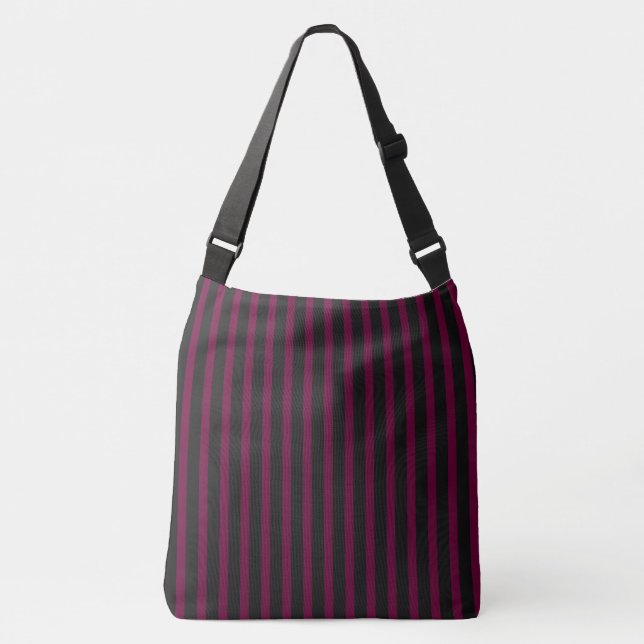 Purple Stripes Crossbody Bag (Front)