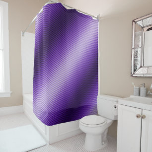 Purple Stripes Diagonal Texture Look  Shower Curtain
