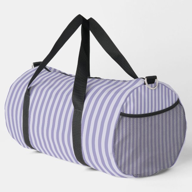 Purple Stripes Duffle Bag (Right Corner)