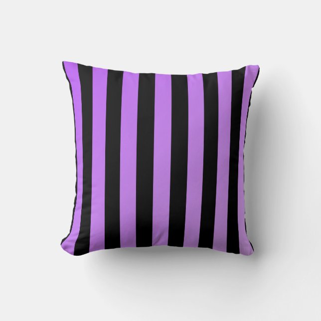 Purple Stripes (Faint Ombre) Cushion (Front)
