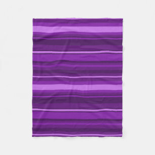 Purple stripes fleece blanket