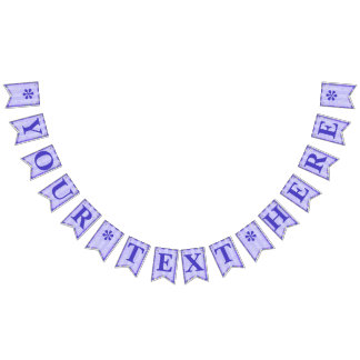 Purple Stripes & Flowers Template Swallowtail Bunting