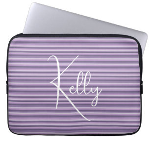 Purple stripes laptop sleeve