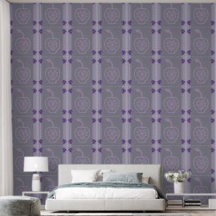 Purple stripes Lavender Dream AI art Wallpaper