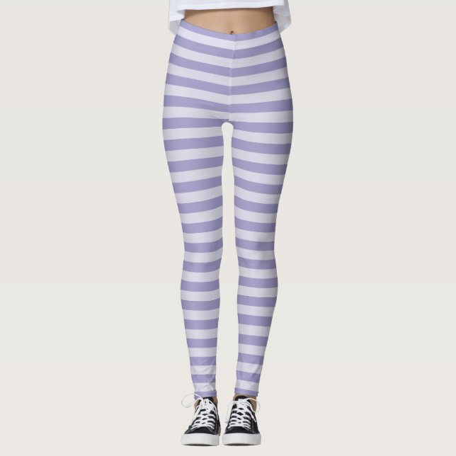Purple Stripes Leggings (Front)