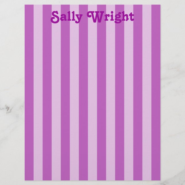 Purple Stripes Letterhead (Front)