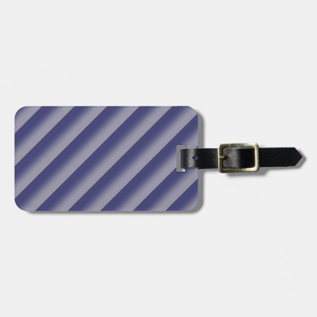 Purple Stripes Luggage Tag (Front Horizontal)