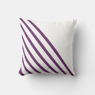 Purple Stripes Modern Geometric Cushion