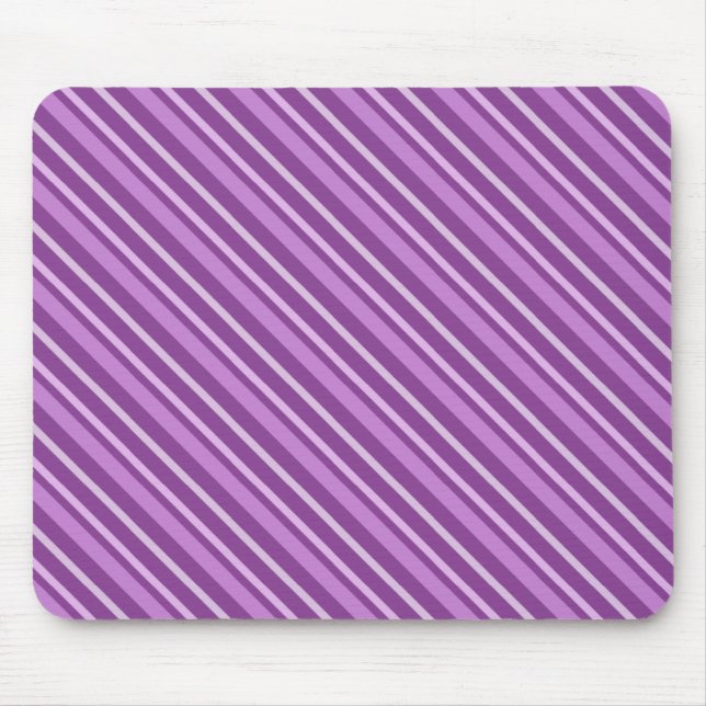 Purple Stripes Mouse Pad (Front)