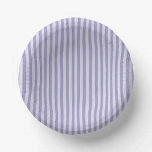 Purple Stripes Paper Plate