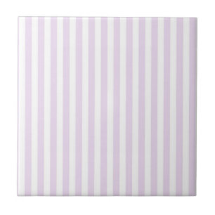 Purple Stripes Pattern Minimal Modern Spring Ceramic Tile