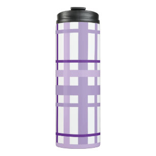 Purple Stripes Pattern Thermal Tumbler
