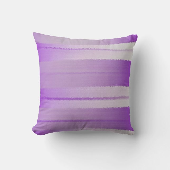 Purple Stripes Pillow-Customisable Cushion (Front)