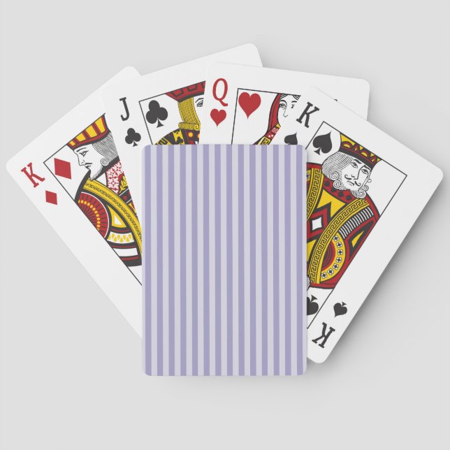 Purple Stripes Playing Cards (Back)