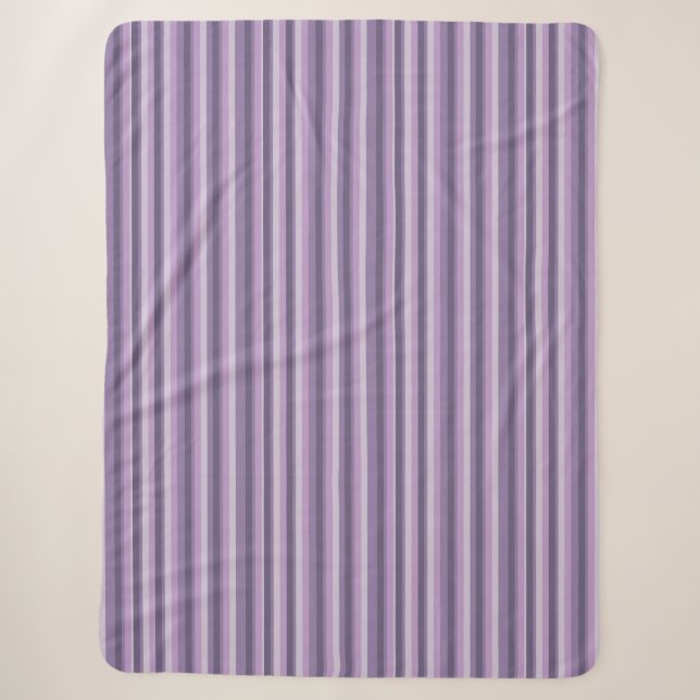 Purple stripes sherpa blanket (Front)