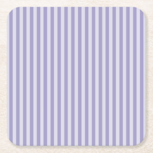Purple Stripes Square Paper Coaster