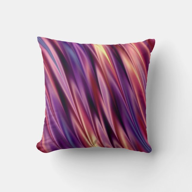 Purple stripes sunset colours cushion (Front)