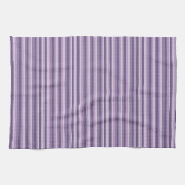 Purple stripes tea towel (Horizontal)
