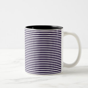 Purple Stripes Two-Tone Coffee Mug