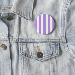 Purple Stripes, White Stripes, Striped Pattern 6 Cm Round Badge