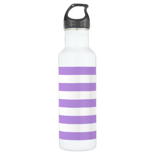 Purple Stripes, White Stripes, Striped Pattern 710 Ml Water Bottle