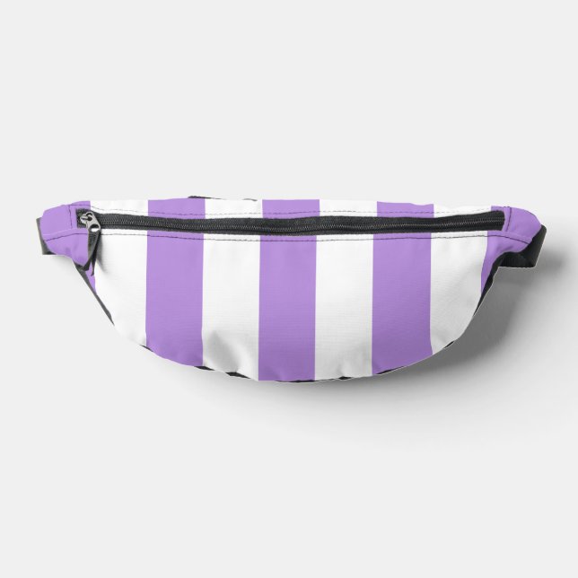 Purple Stripes, White Stripes, Striped Pattern Bum Bags (Lay Down)