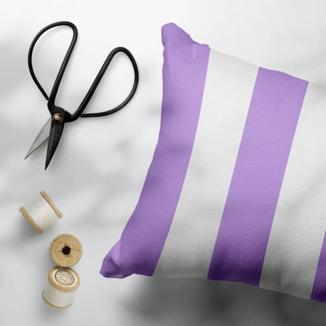 Purple Stripes, White Stripes, Striped Pattern Pillowcase (Creator Uploaded)