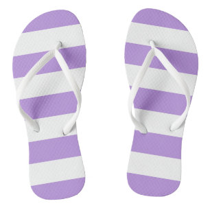 Purple Stripes, White Stripes, Striped Pattern Thongs