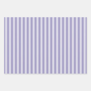 Purple Stripes Wrapping Paper Sheet