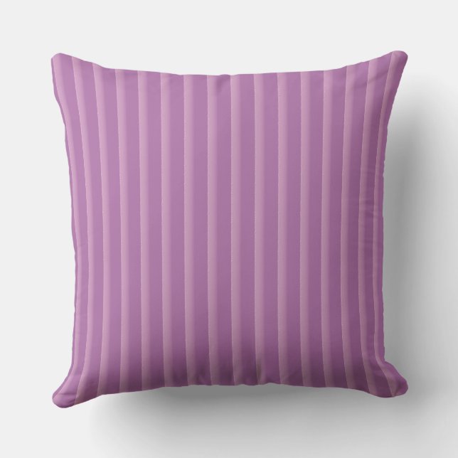 purple strips throw pillow (Back)