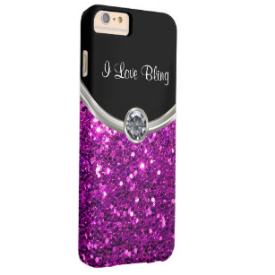Purple Stylish Bling Barely There iPhone 6 Plus Case