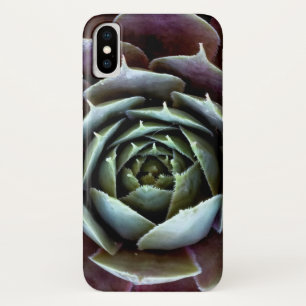 Purple Succulent Close-Up iPhone X Case