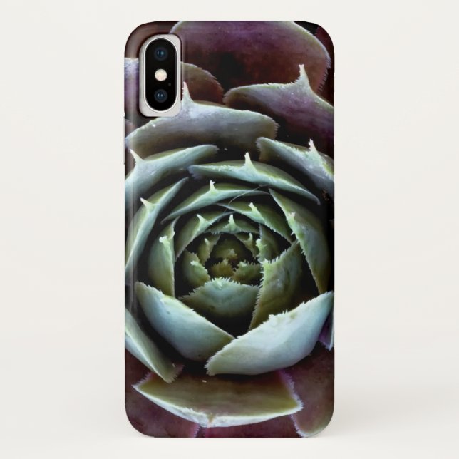 Purple Succulent Close-Up Case-Mate iPhone Case (Back)