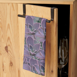 Purple Succulent Tea Towel