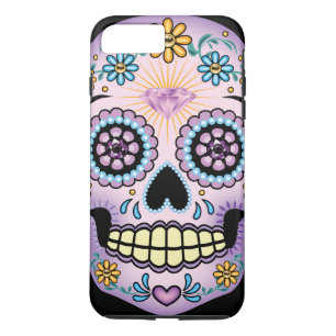 Purple Sugar Skull iPhone 8 Plus/7 Plus Case