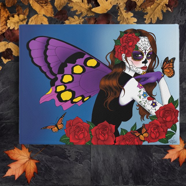 Purple Sugar Skull Fairy Doormat (Creator Uploaded)